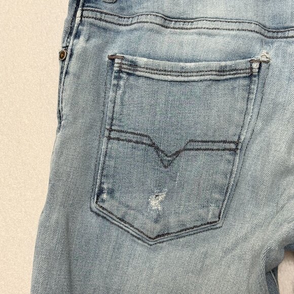 Diesel D.N.A. Sleenker Mens Distressed Thrashed Grunge Slim Fit Jeans Size 32x32 - Picture 13 of 16